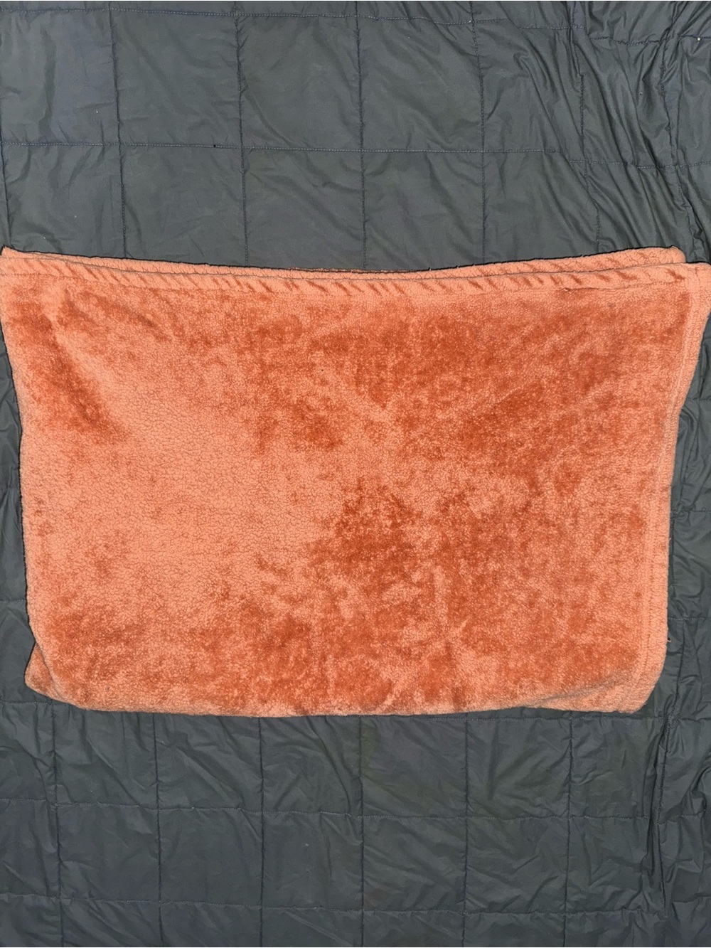 Orange fleece queen throw blanket with a soft and cozy feel